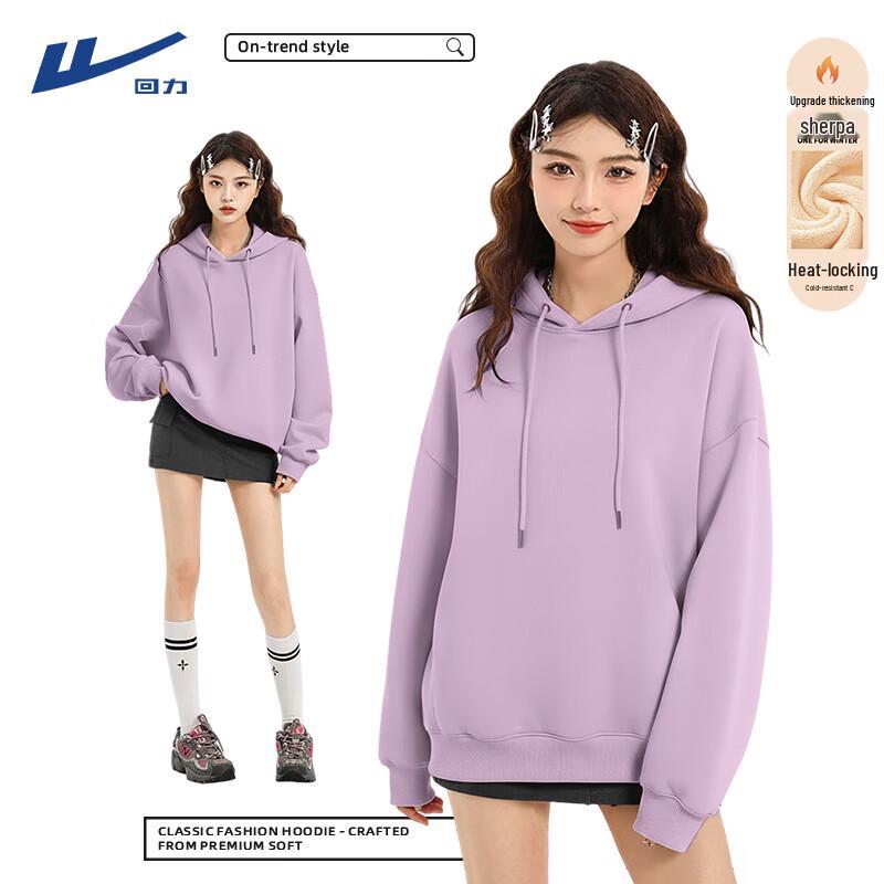 

Women s Fleece Lined Lambswool Pullover Hoodie M