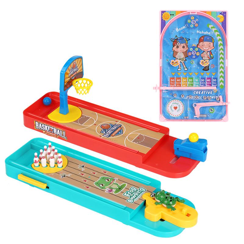 Cross-Border Children's Educational Catapult Frog Bowling & Finger Basketball Toy