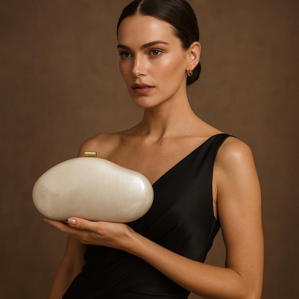 Ladies Acrylic Dinner Bag One Shoulder Oblique Span Wedding Banquet Clutch Bag Chain Bag