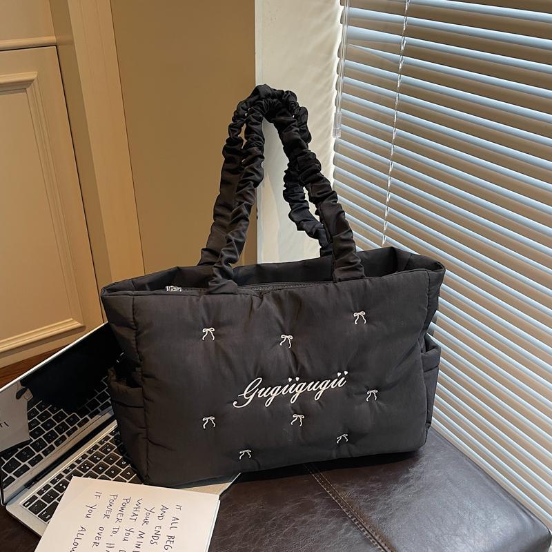 Quilted Tote Bag Women Fashion Soft Handle Shoulder Bag for Daily Use and Casual Outings