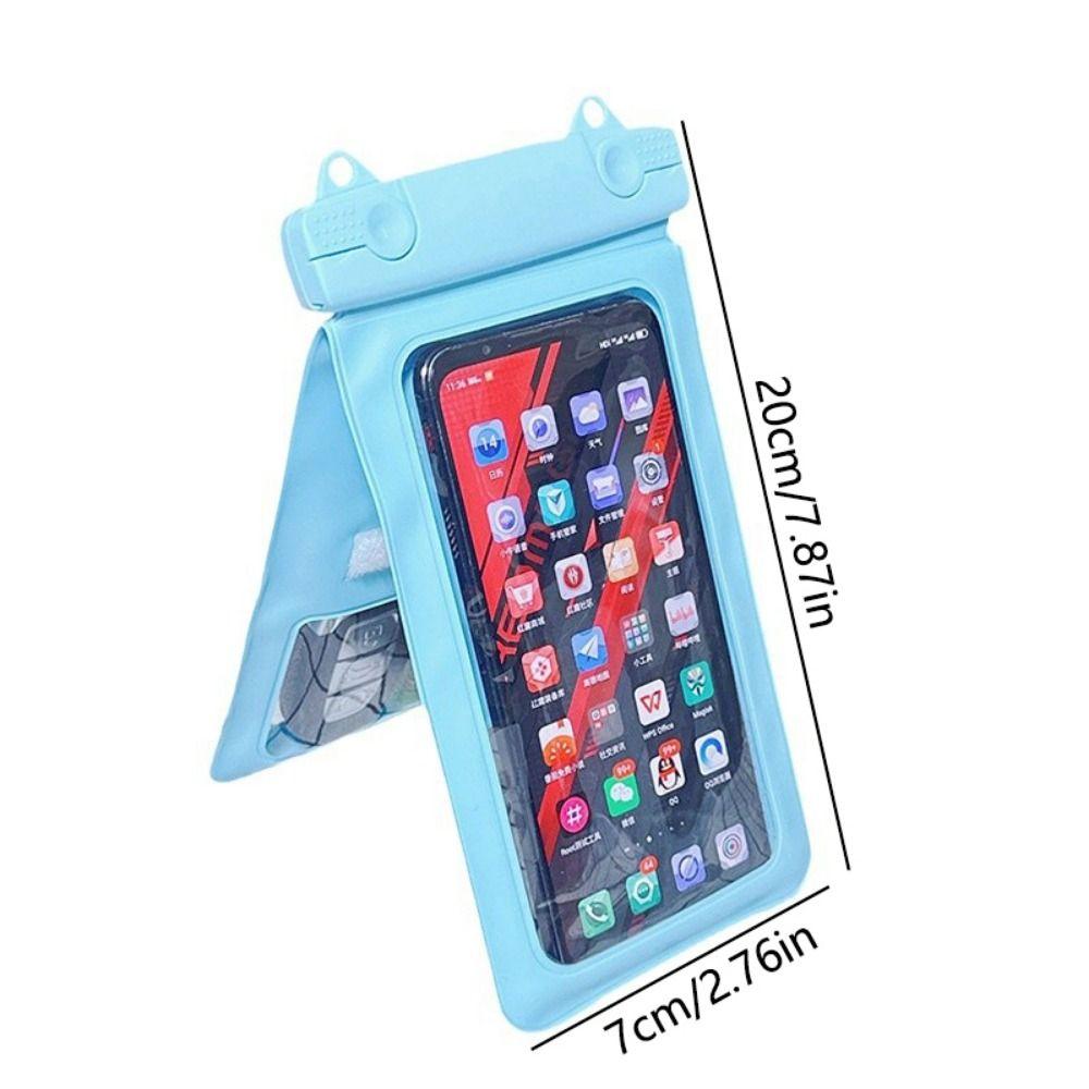Touchscreen Waterproof Phone Pouch Double Pocket Clear Swim Phone Cover  Swimming