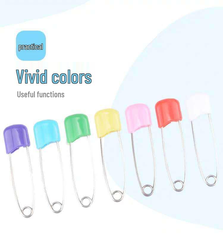 Colorful Safety Pins: 4cm & 5.5cm - Cartoon Plastic & Steel Wire