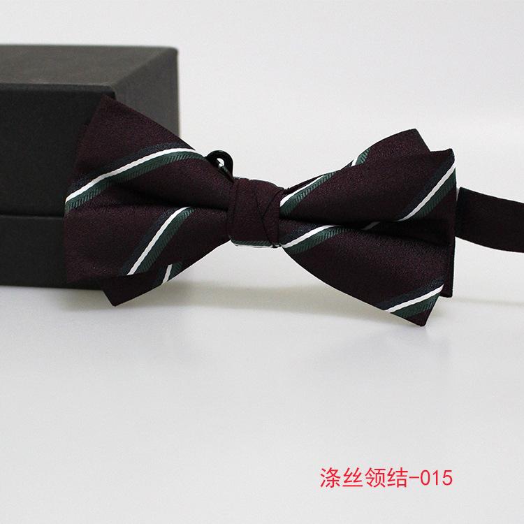 Dress British Striped Men'S Business Bow Tie, Wedding Groom Best Man Wedding Shirt Suit Accessories