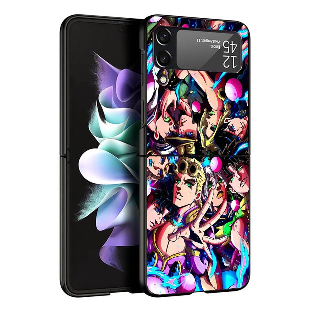 JoJo's Bizarre Adventure Hot Anime Black Phone Case For Samsung ZFlip7 ZFlip6 ZFlip5 ZFlip4 ZFlip3 5G Hard Protective Galaxy Z F