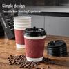 Temeiju Thickened Anti-Scald Disposable Coffee Cups with Lids