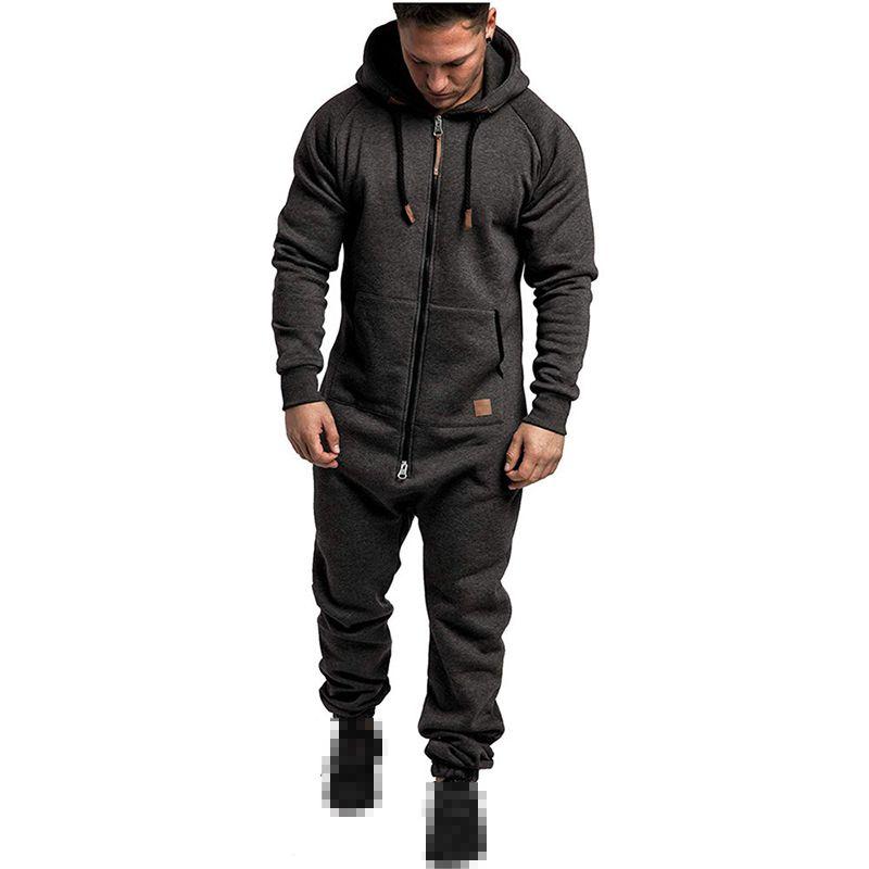 Luxurious Comfort Mens Tracksuit Jogging Hoodie Coat Pants One Piece Jumpsuit