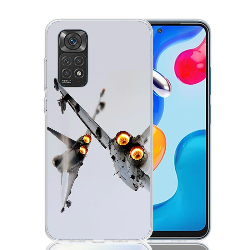 Aircraft Airplane Cool Phone Case For Xiaomi Redmi Note 15 14 13 12S 12 Pro Plus 11S 11E 11 11T 10S 10 Art Soft Pattern Cover Re