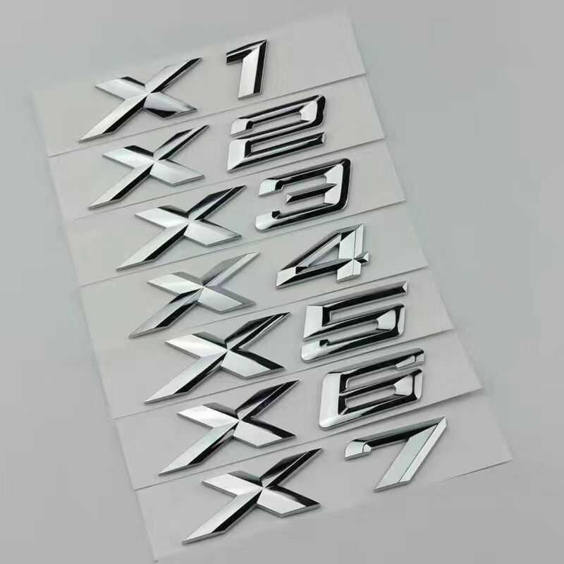 BMW X1-X7 Modified Car 3D Rear Emblem Sticker Letters