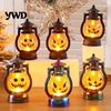 Home Decor for Festival Halloween Pumpkin Lantern, Flickering LED Lamp, Vintage Handheld Decorative Light Party Oil Lamp Tabletop Indoor Outdoor