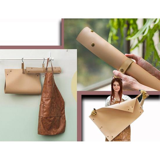 Plants Repotting Mat Foldable Faux Leather Garden Potted Plant Mat with Metal Buckles Waterproof Reusable Transplanting Tray for Plants Repotting And