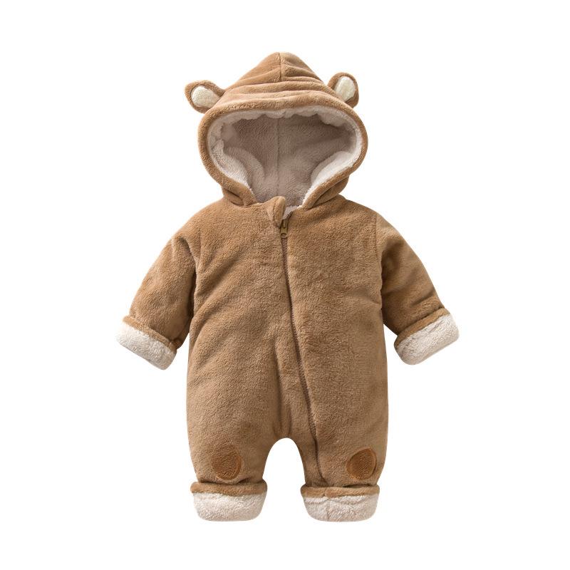 Koselig fløyel babyromper for gutter og jenter - Ideell for høst- og vinterutflukter