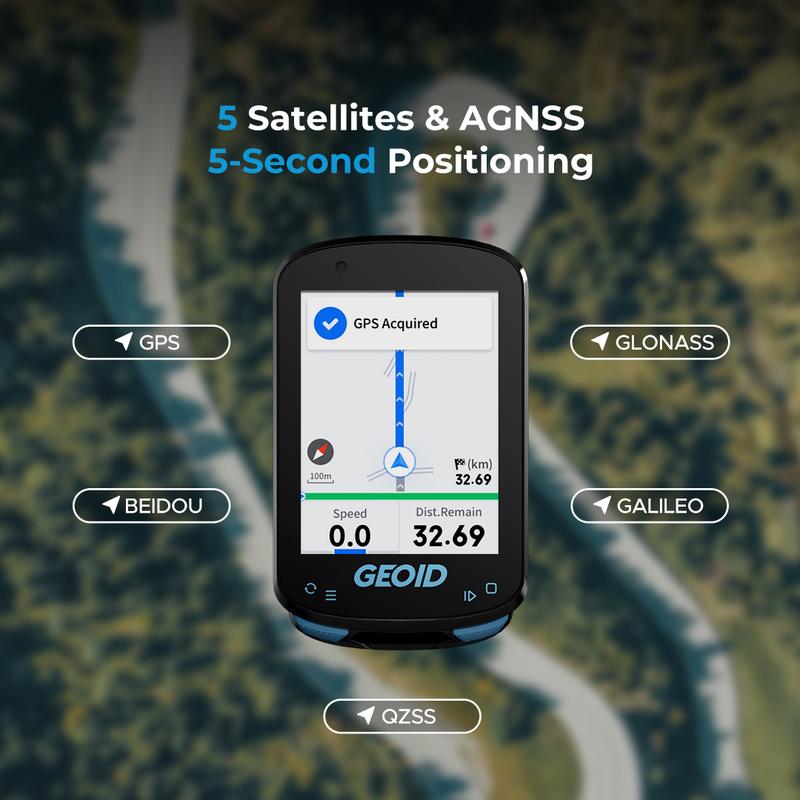 GEOID CC600 Navigazione Percorso GPS per Bicicletta Computer 11 Lingue Ciclocomputer Wireless WIFI Automatico ANT+ Odometro