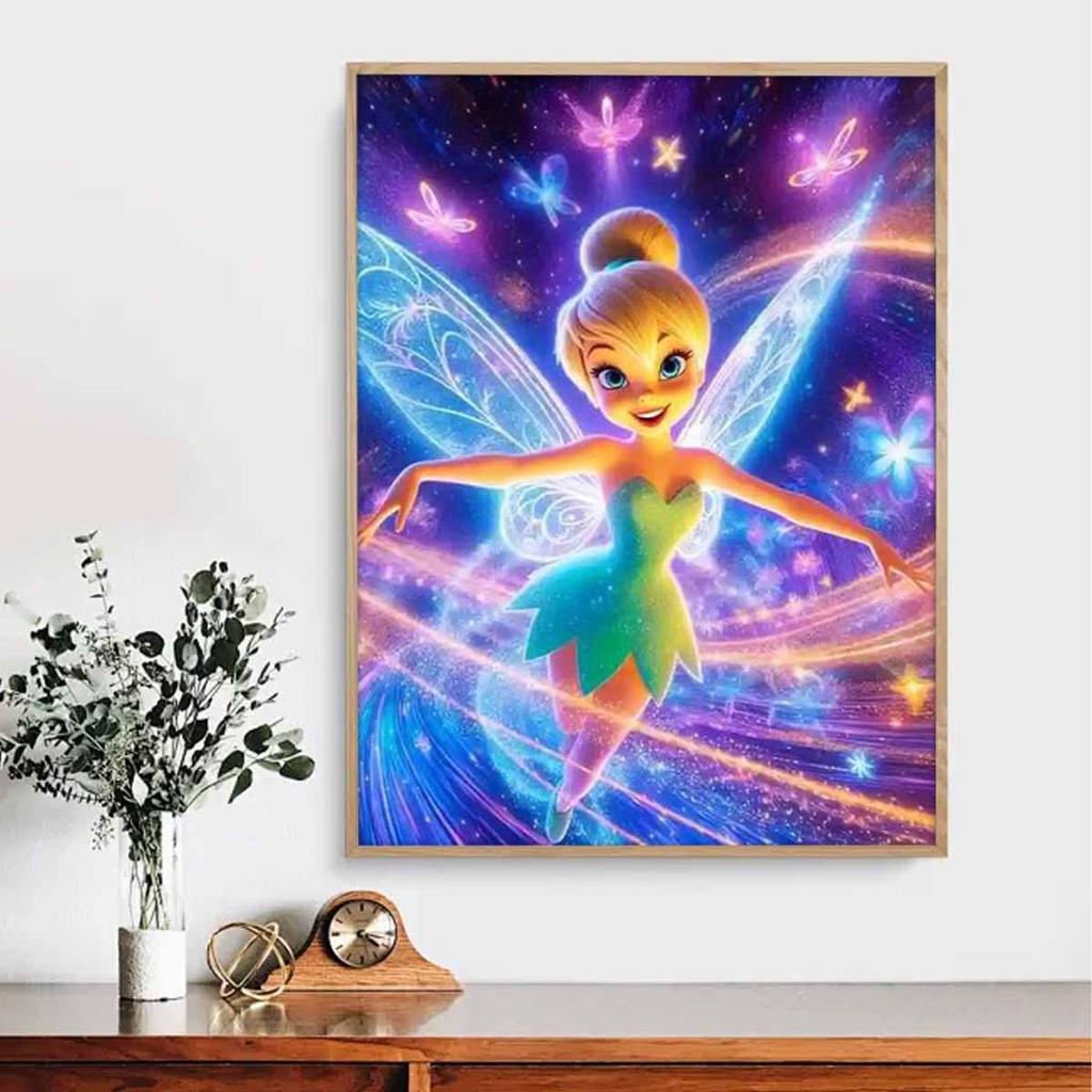 5D DIY Diamond Art Painting Kits for Adults, Dancing Elf Full Round Crystal Diamond Kits for Beginner for Home Wall Decorate