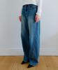 GRASPLAN Blue Loose Fit Semi Wide Denim Pants