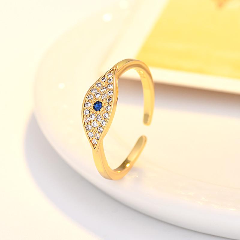 

Регулируемое синее кольцо с Глазом Фатимы для женщин - Европейский и американский стиль 2023 года