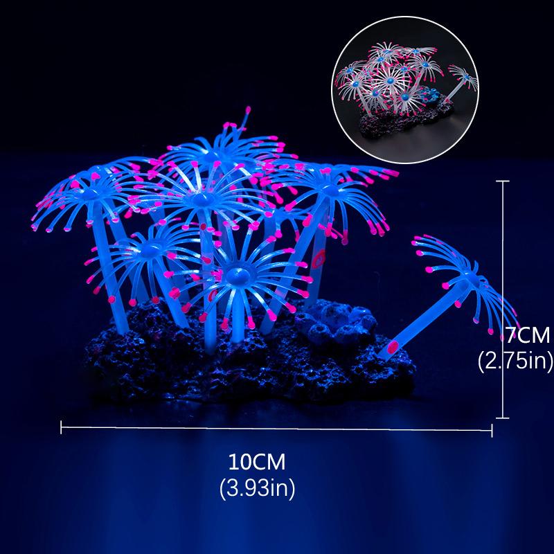 Fluorescent Aquarium Decor Fish Tank Landscaping Coral Simulation Coral Ornaments Small Underwater World Landscape Decor