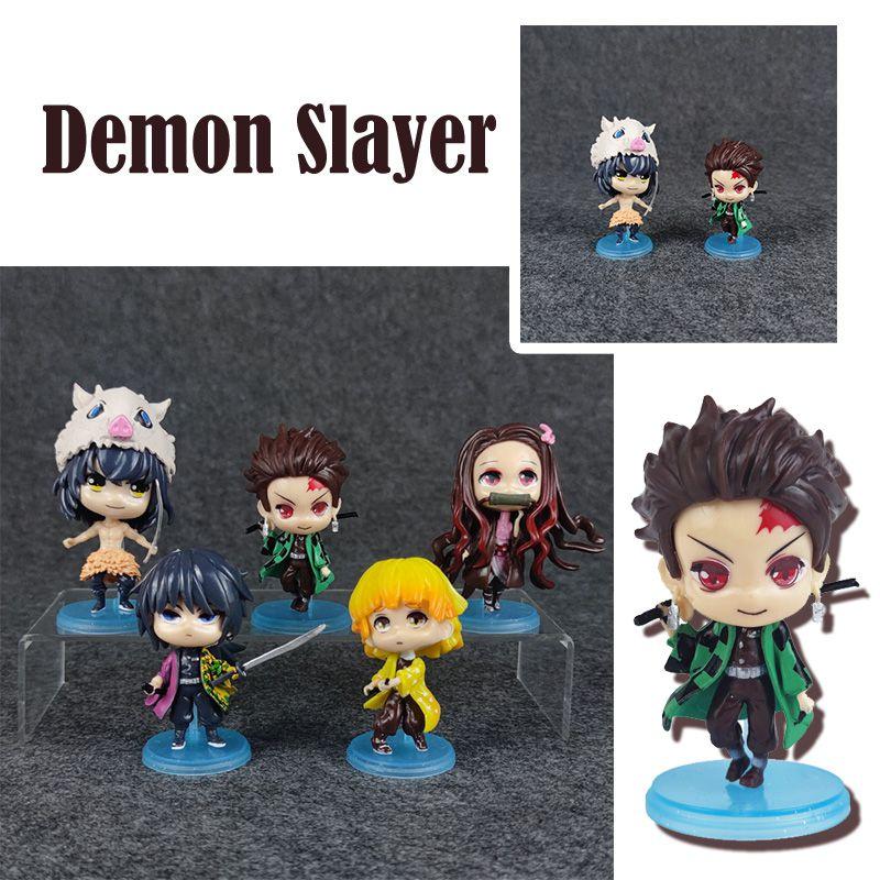 Unique Demon Slayer Q Doll Collectibles Perfect For Otaku Themed Desktop Decor