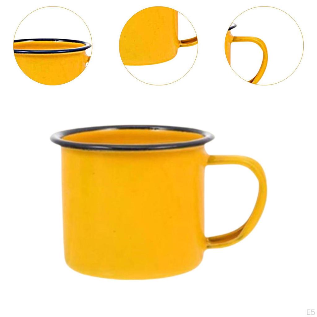 Conjunto de canecas de café esmaltadas para uso diário