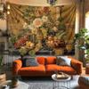 Retro Baroque Still Life Digital Printing Polyester Wall Hanging Tapestry Decorative Living Room Bedrooms Office Background Gift