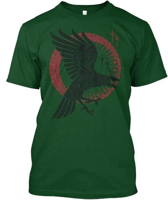 

Футболка с принтом Ворон Рагнара Viking TTshirt Сделано в США Размеры от S до 5XL S
