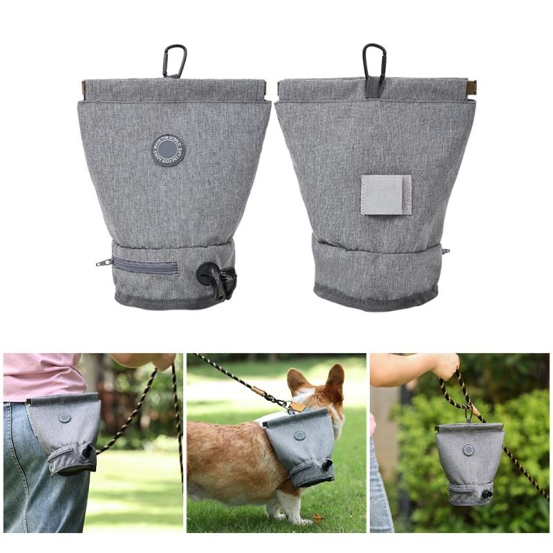 Pet Poop Bag Holder Waterproof Fabric Dog Poop Bag Dispenser Outdoor Walking Poop Bag Dispenser for Dog Training Running