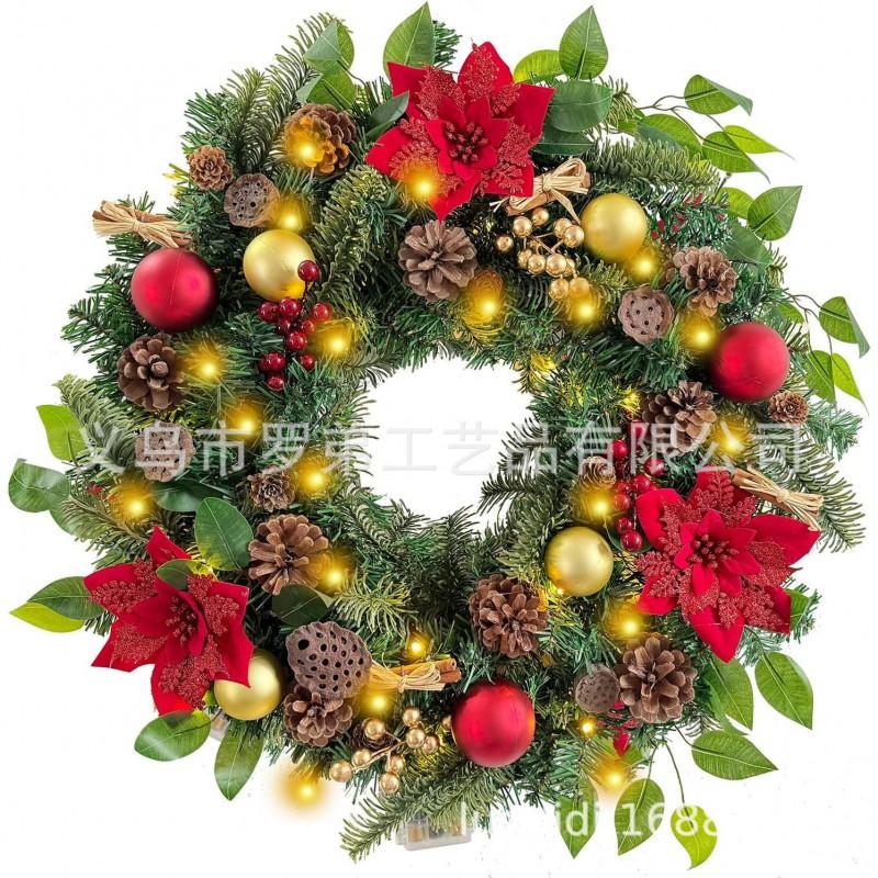 Christmas Wreath Door Hanging Decor Home Mall Window Party Festive Simulation Ornament