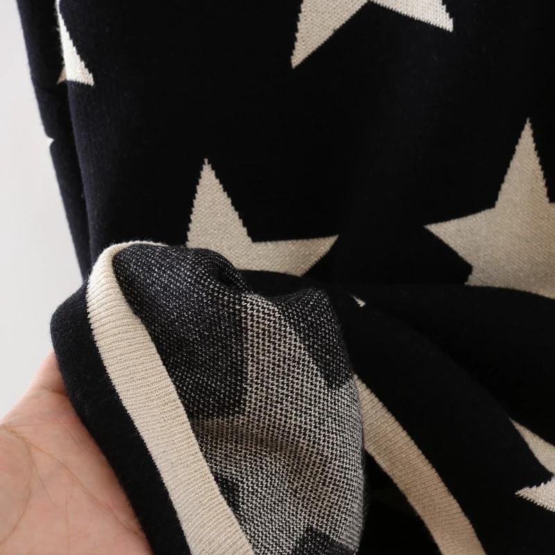 Fall Winter Women's Sweater O-Neck Star Pullover Knitting Sweaters C-288