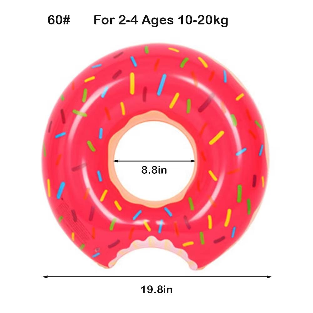 Rooxin Donut Schwimmring Aufblasbarer Schwimmbad-Schwimmer für Kind Erwachsener Schwimmkreis Babyschwimmreifen Wasserspiel Schwimmausrüstung