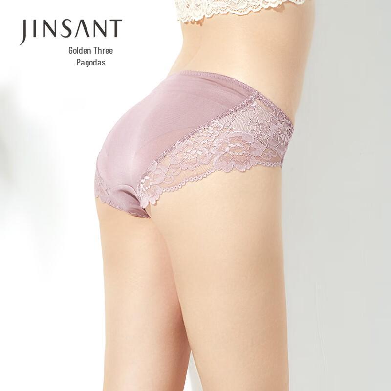 Jin San Ta Women's Seamless Lace Silk Briefs NZF7A204