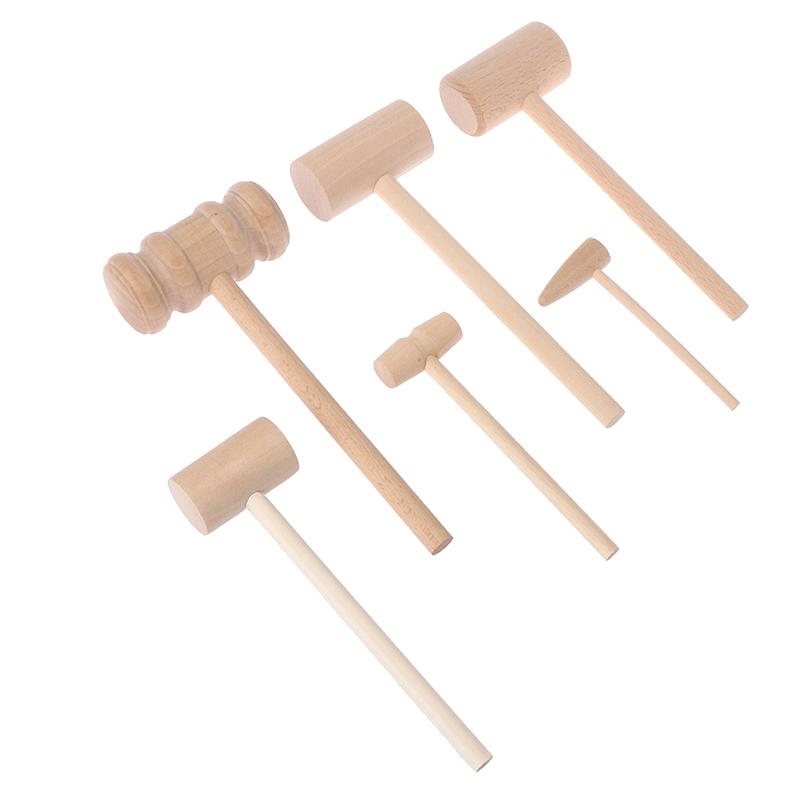 1 stk Lær Trehammer Leke Krabbe Hummer Klubbe Slå Hammer For Barn