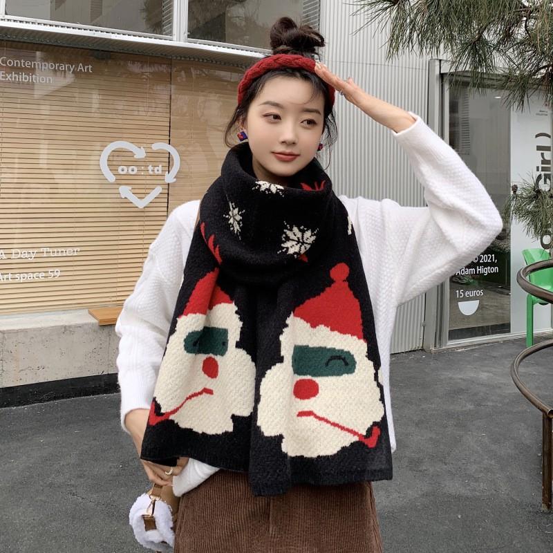Soft Acrylic Knit Winter Scarf Women Men Couples Students Christmas Gift Warm Wrap Shawl