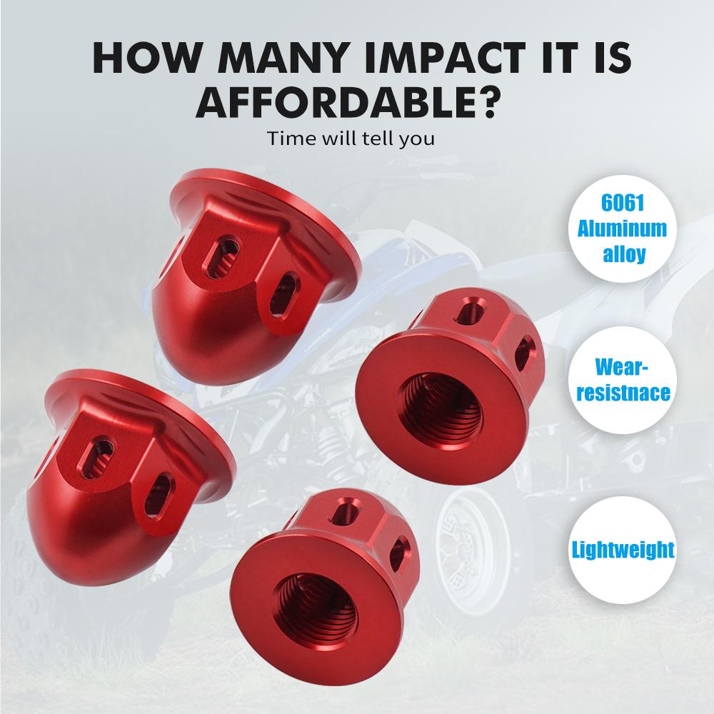 ATV Front Rear Wheel Spindle Nuts for Yamaha Raptor 700 700R YFZ450 YFZ450R Grizzly 350 400 4PCS Spindle Nuts