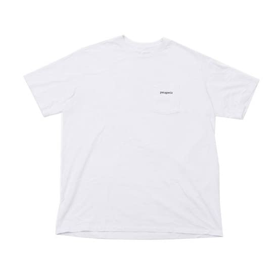 Patagonia Line Logo Ridge Pocket Responsibili White XL M's Tee, 38511, (White),