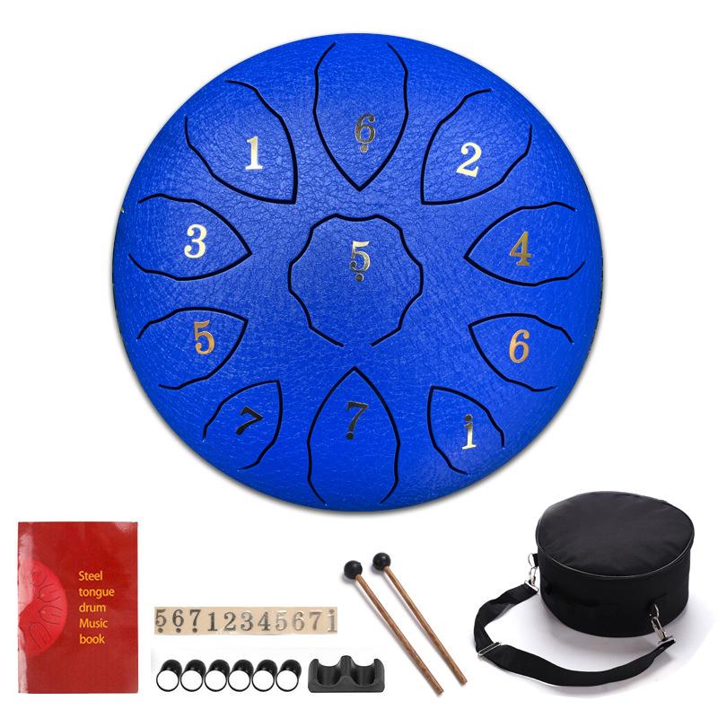 6-inch 11-tone Ethereal Steel Tongue Drum - Beginner to Professional Instrument for Kids & Adults