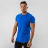 Men's Solid Color Breathable Summer Running T-shirt – European & American Style, 2025 Short-Sleeve Round Neck Casual Fitness Top.