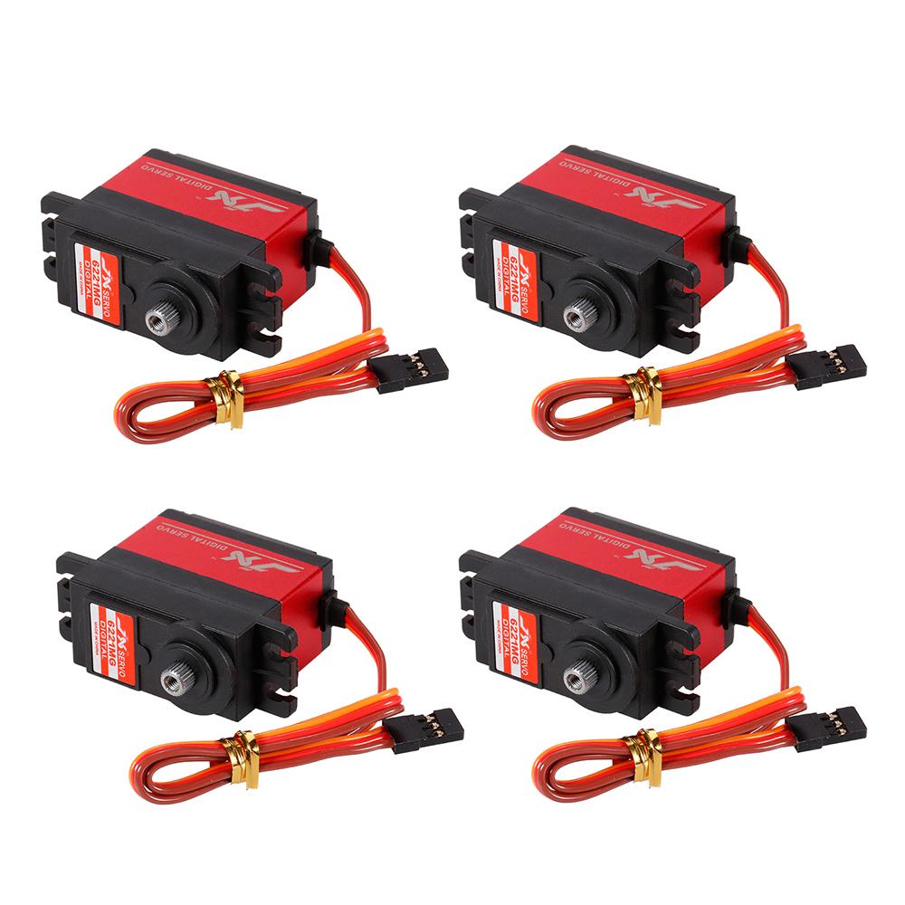 4pcs JX PDI-6221MG Metal Gear Digital Servo 20kg Torque Aluminums Case for 1:10 1:8 RC car BUGGY TRUCK
