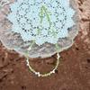 Fresh Forest Peridot Pearl Necklace & Bracelet Set - Light Green Translucent Beads