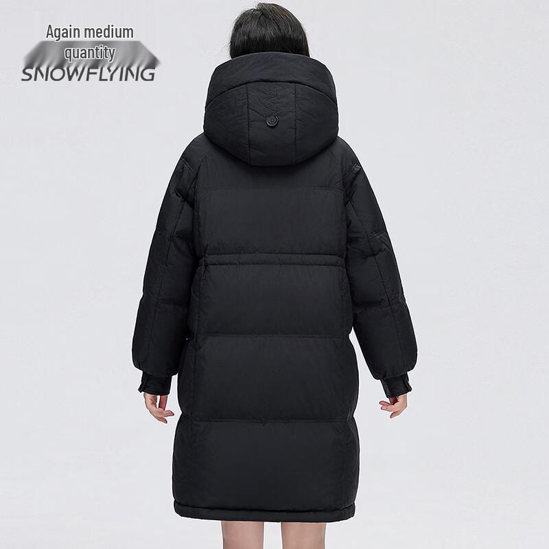 SNOWFLYING Women's Mid-Length White Duck Down Jacket X30147392F