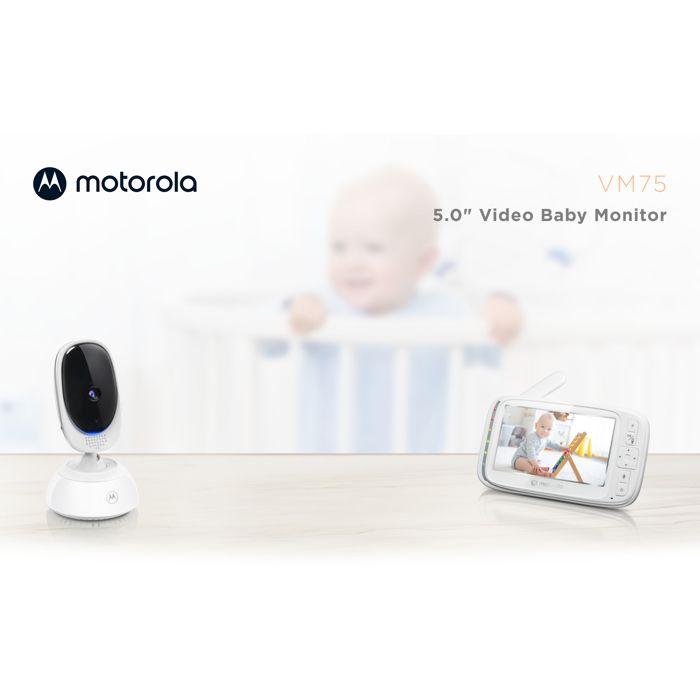 Moniteur vidéo bébé - MOTOROLA - VM75 - 5 - Ecran - Infrarouge - Blanc