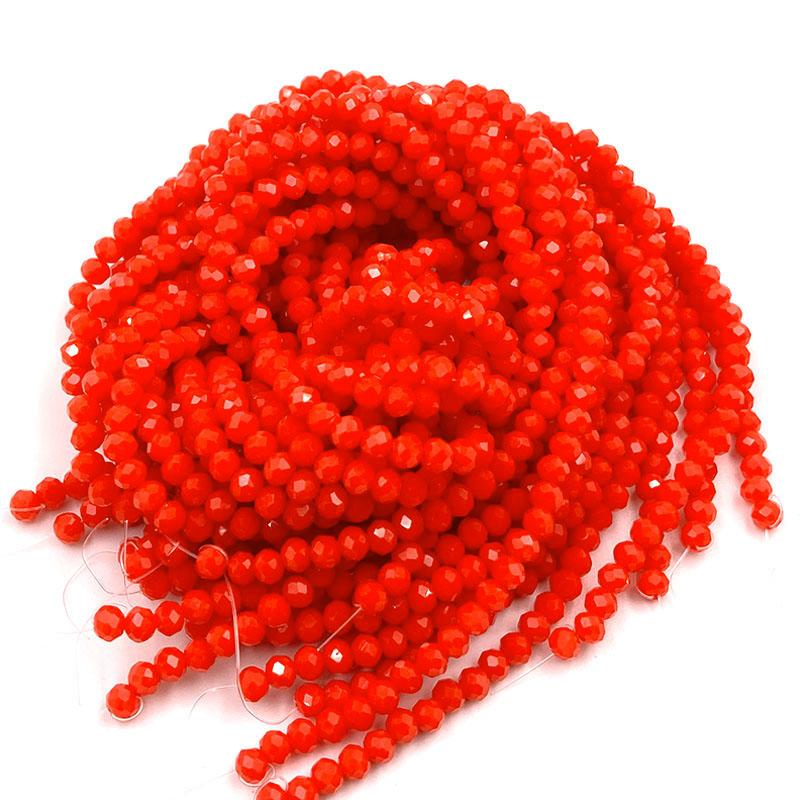 Crystal Beads 2 3 4 6 8mm Rondelle Loose Spacer Blue Glass Beads for Jewelry Making Bracelets Supplies Necklace DIY Accessories