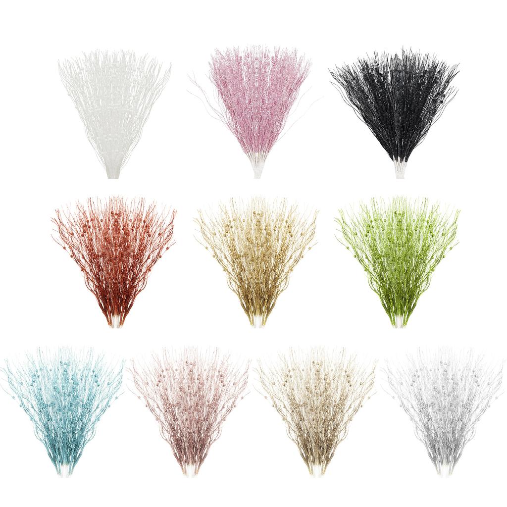 16 Pcs Pearl Stick Stems Bouquets Festival Tree Bead String for Wedding Party Decoration