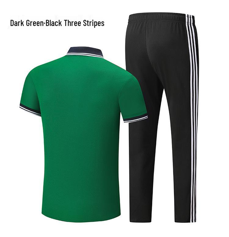 Summer Sports Quick-Dry Ice Silk Polo & Shorts Set for Men