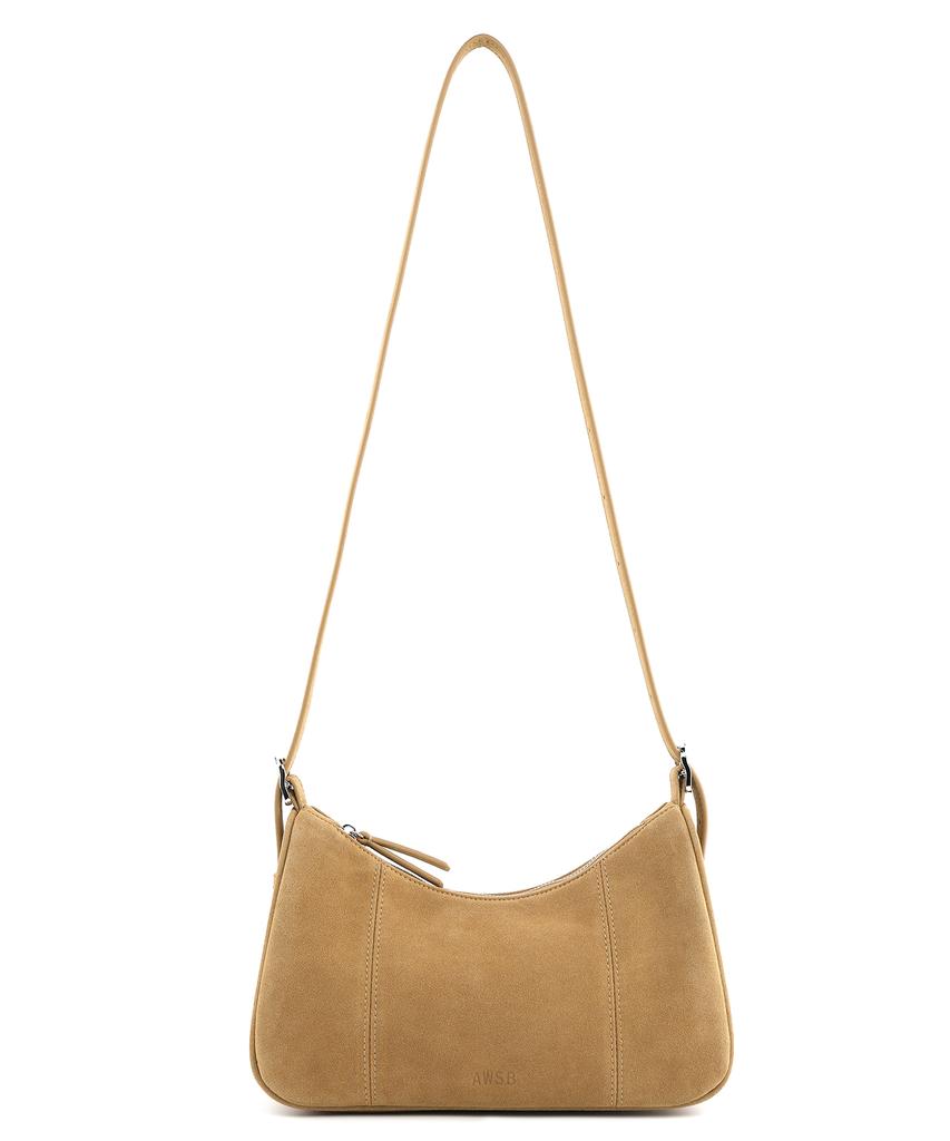 Monsac Karia Shoulder & Crossbody Bag Suede Beige Ap21-2662-Gs