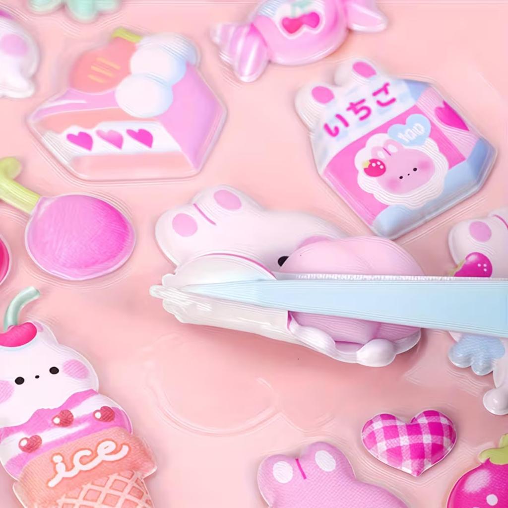 Perfect for sticker books and Set of 2 cute butt Puffy and 3D Perfect for smartphone and Perfect for and exchanges! stickers. squishy, design. cases,