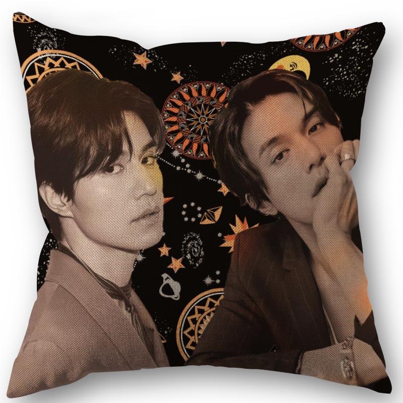 45X45cm Pillow Cover Kpop Lee Dong Wook Square Cotton Linen Pillow Cases Bedroom Home Wedding Decorative Pillowcase 9.5