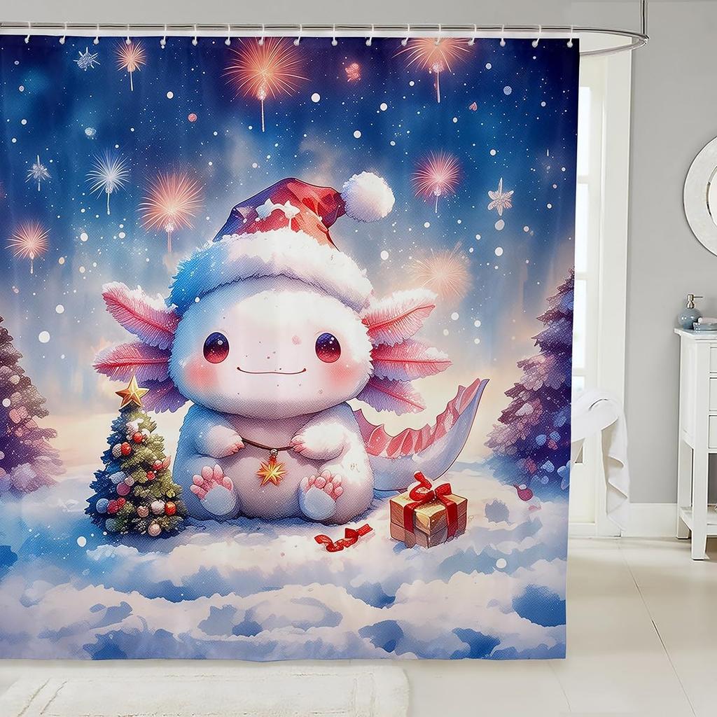 Zen Stones Bath Curtain with Hooks,White Vase Blue Flowers Aesthetic Waterproof Shower Curtain,Japanese Floral Simple Bathroom