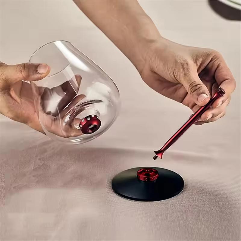 360 Degrees High Speed Rotating Red Wine Glass Handmade High-End Crystal Glass Banquet Wedding Barware