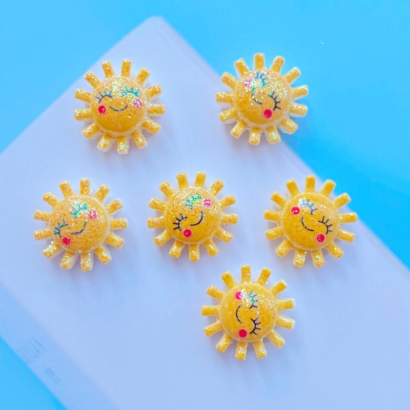 20Pcs New Resin Cute Mixed Mini Cloud Rainbow Flat Back Cabochon Scrapbooking Hair Bow Center Embellishments DIY Accessories J85