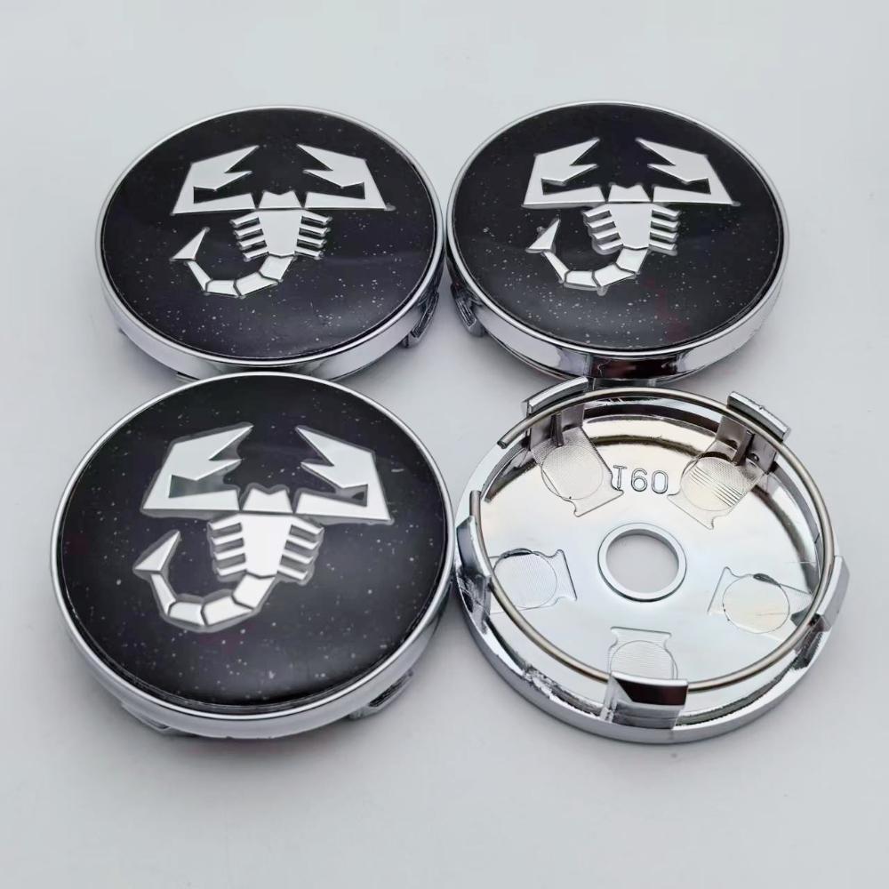 4pcs Scorpion Logo Emblem Badge Car Wheel Center Caps 60MM 56MM Car Wheels Hub Cap Rim Hubcaps Cover Replace Styling Accessories