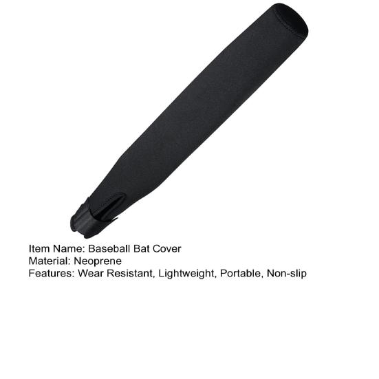 Baseball Bat Cover Wear-resistant Extra Soft Waterproof Fastener Tape Design with Clip Neoprene Baseball Bat Protector Cover Softball